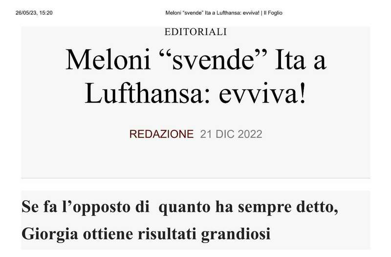 Meloni “svende” Ita a Lufthansa_ evviva! _ Il Foglio_01.jpg