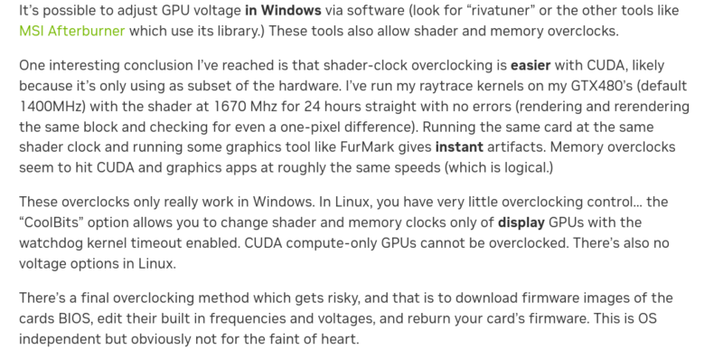 Screenshot 2024-08-01 at 08-48-04 Overclocking_ tuning to make CUDA execute faster - CUDA _ CUDA Programming and Performance - NVIDIA Developer Forums.png