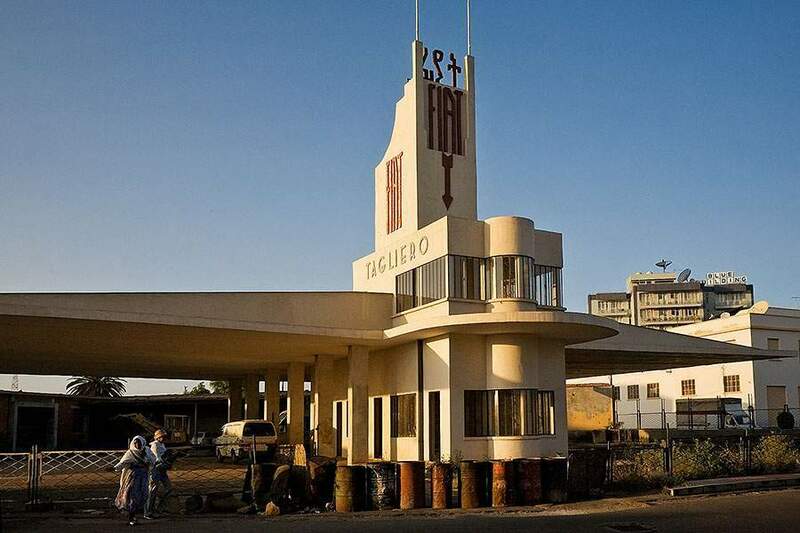 14 - The Fiat Tagliero service station in Asmara. Designed by the italian architect Giuseppe Pettazzi, one example of fine modernist architecture.jpg