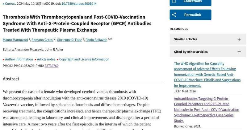 Screenshot 2025-08-11 at 17-16-07 Thrombosis With Thrombocytopenia and Post-COVID-Vaccination Syndrome With Anti-G-Protein-Coupled Receptor (GPCR) Antibodies Treated With Therapeutic Plasma Exchange - PMC.jpg
