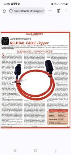 Maggiori informazioni su "Mi-Co: Vendo cavo alimentazione Neutral Cable Copper"